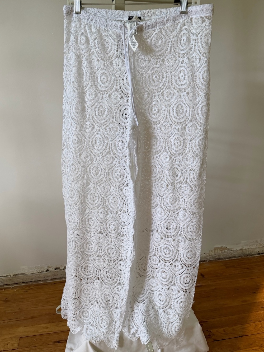 White Crochet Cover Up Pants